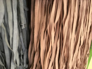 grey and tan lingerie straps fabric dyeing specialist