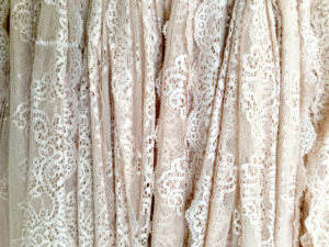 white lingerie lace fabric dyeing